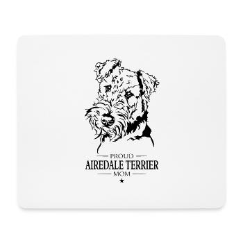 Airedale Terrier Mom Hunde Hund Wilsigns - Mousepad (Querformat) - Weiß - Vorne