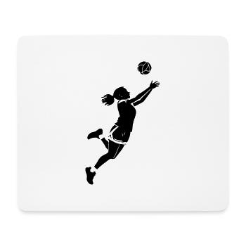 Volleyball Girl - Autocollant de sport - Tapis de souris (format paysage) - blanc - Devant