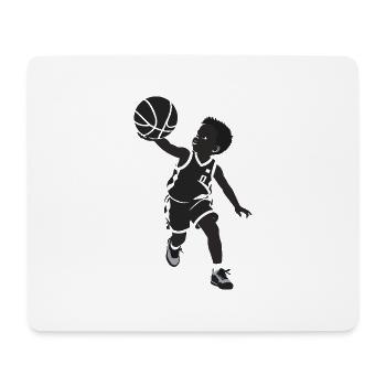 Basketball Garçon - Kids Sports Design - Tapis de souris (format paysage) - blanc - Devant