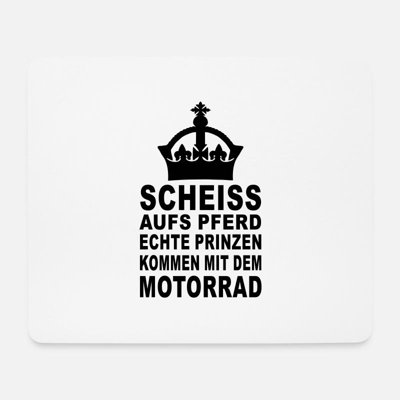 prinz auf dem motorrad - Mousepad (Querformat) - Weiß
