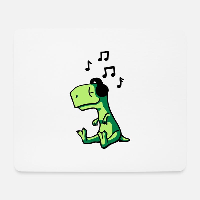 T-Rex Music - Mousepad (Querformat) - Weiß