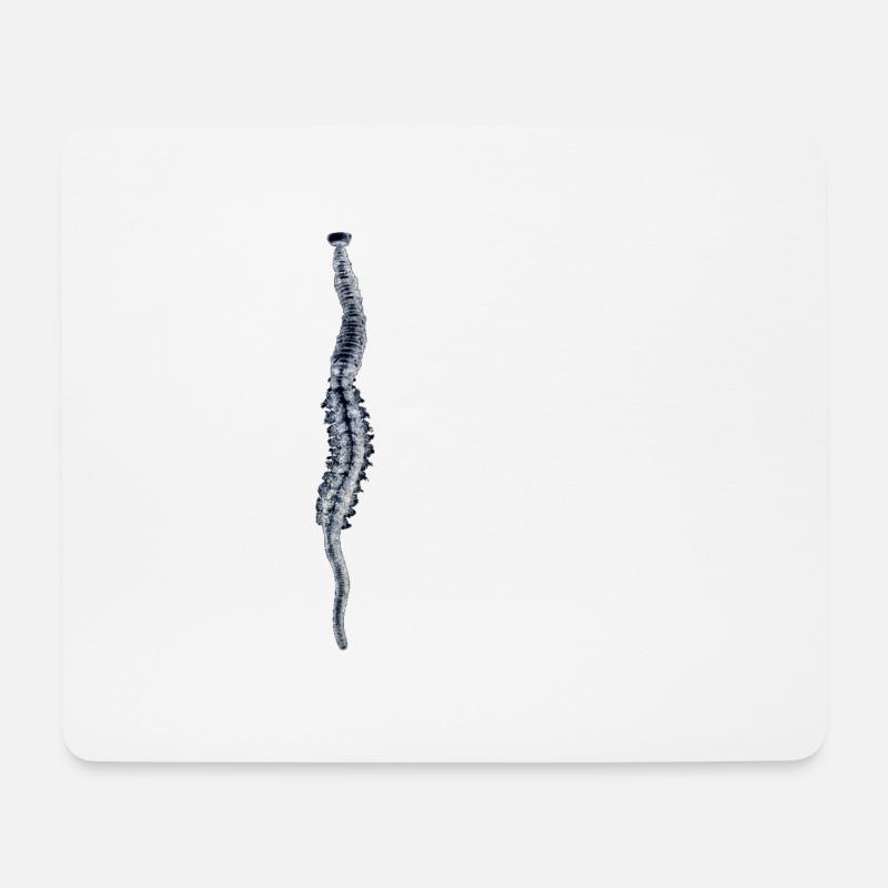 Wattwurm hell - Mousepad (Querformat) - Weiß