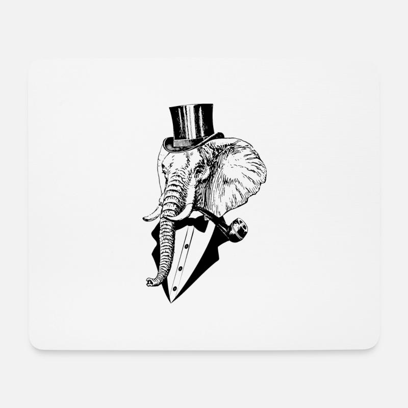 like a sir elephant - Mouse Pad (horizontal) - white