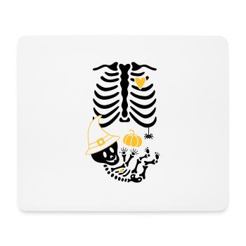 Maternity Skeleton Witch Hat - Mouse Pad (horizontal) - white - Front