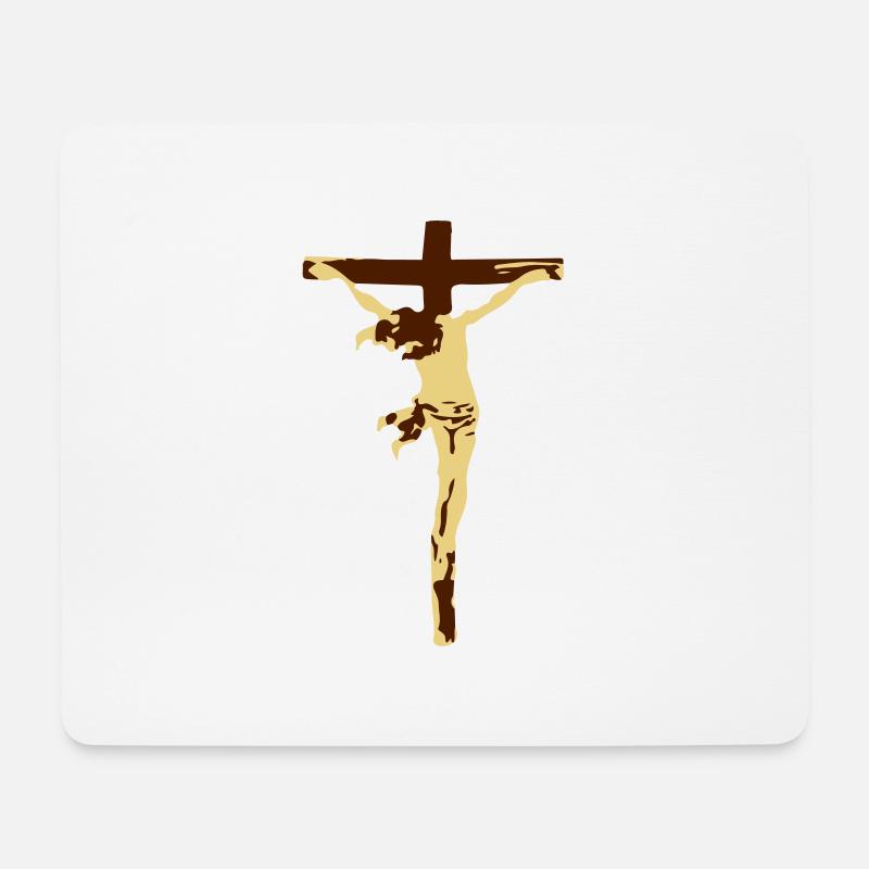 Jesus - Mousepad (Querformat) - Weiß