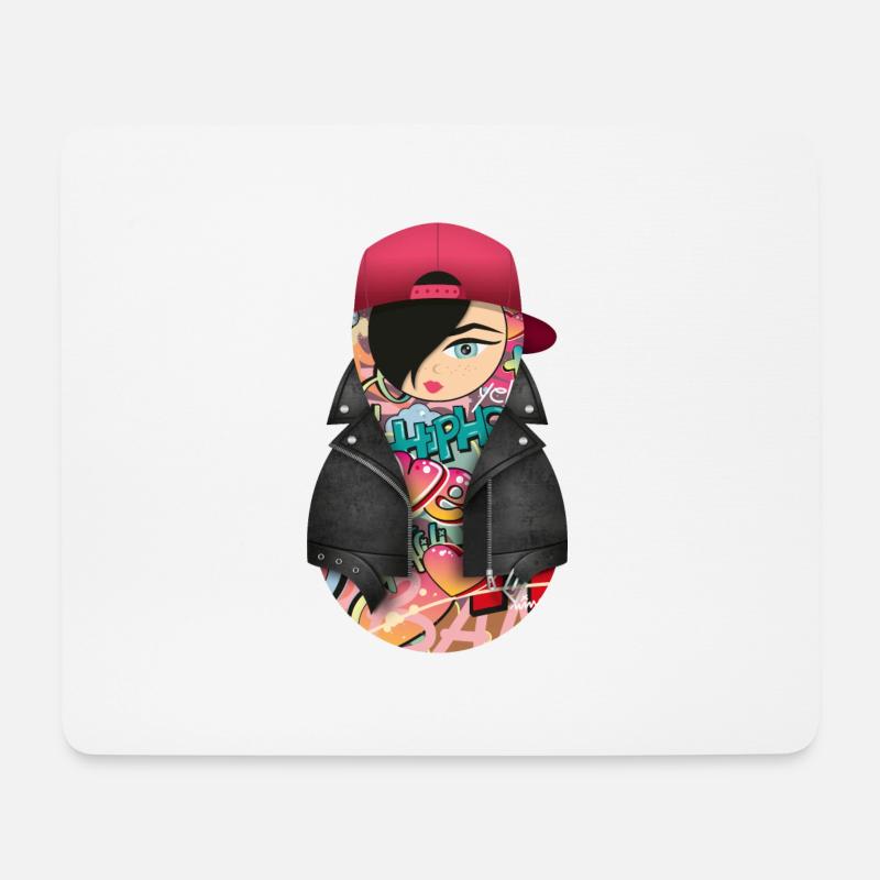 Matroschka Nina - Mousepad (Querformat) - Weiß