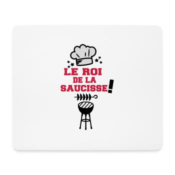 roi de la saucisse - Tapis de souris (format paysage) - blanc - Devant