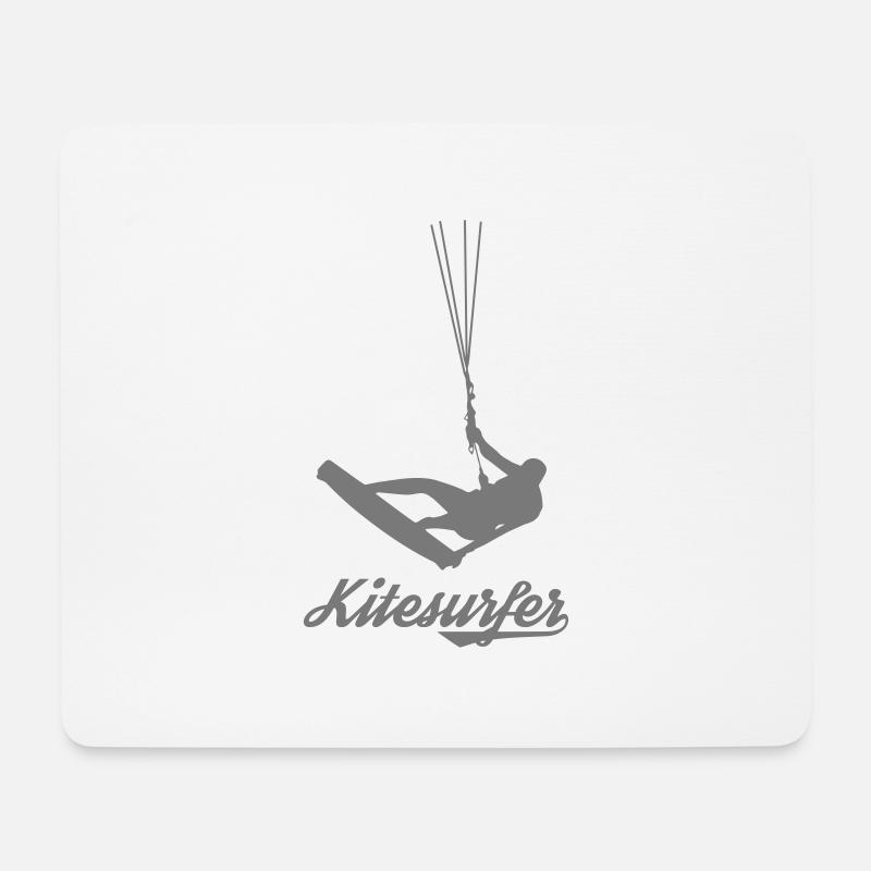 Kitesurfer - Mousepad (Querformat) - Weiß