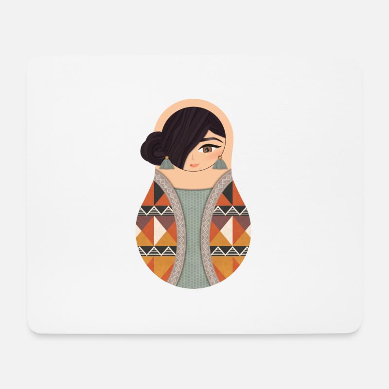 Matroschka Nesrin - Mousepad (Querformat) - Weiß