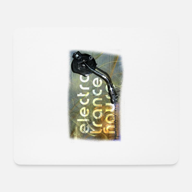 electro trance house - Mousepad (Querformat) - Weiß