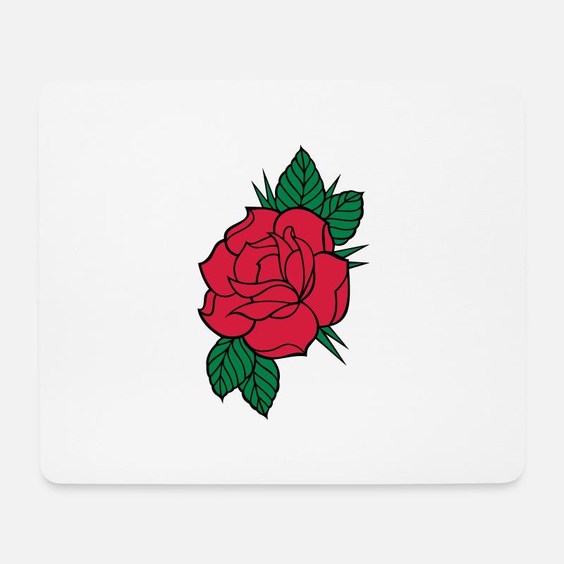 Rose - Tricolor - Mouse Pad (horizontal) - white