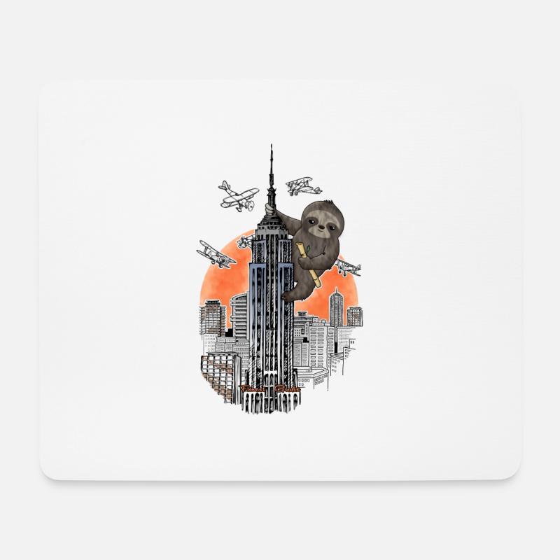 King Sloth - Mousepad (Querformat) - Weiß
