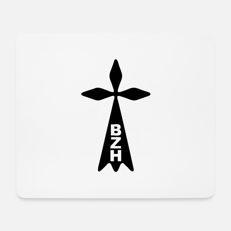 breizh Hermelin - Mousepad (Querformat) - Weiß