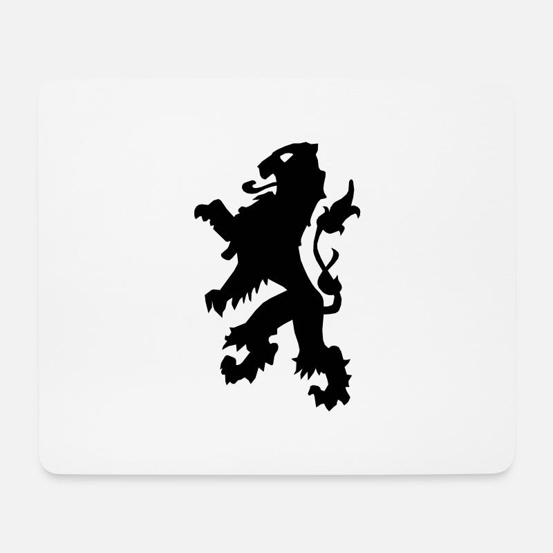 leeuw van oranje - Mousepad (Querformat) - Weiß
