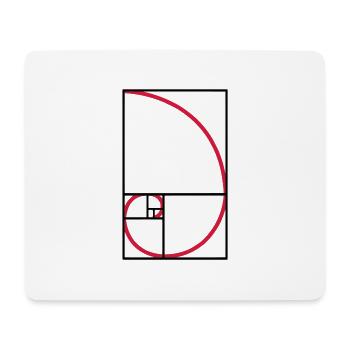 Fibonacci Kurve goldener Schnitt Art - Mousepad (Querformat) - Weiß - Vorne