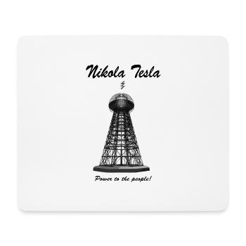 Tesla 3 - Tapis de souris (format paysage) - blanc - Devant
