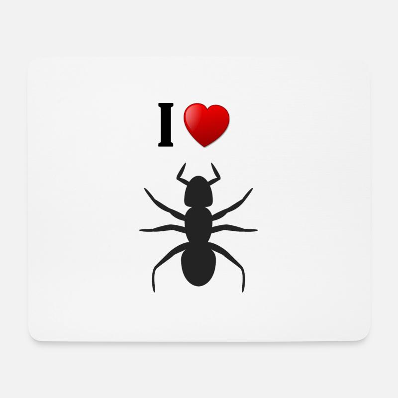 I Love Ant Ameise Farm Ants - Mousepad (Querformat) - Weiß