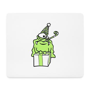 anniversaire seul solitaire triste célébrant des cadeaux - Tapis de souris (format paysage) - blanc - Devant