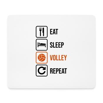Mangez. Sommeil. Volley. Répétez. - Tapis de souris (format paysage) - blanc - Devant