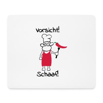 Attention schaaf! - Tapis de souris (format paysage) - blanc - Devant