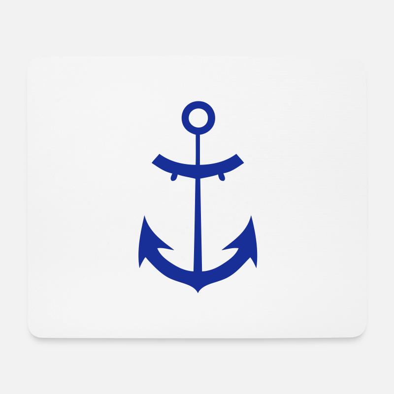 Marine Boot Anker Anker - Mousepad (Querformat) - Weiß