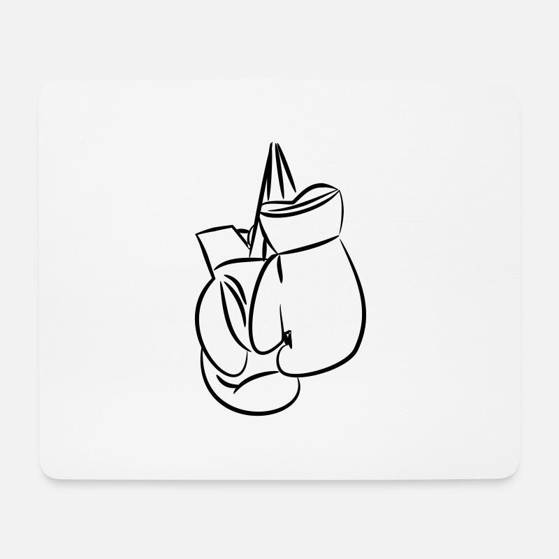 boxhandschuhe - Mousepad (Querformat) - Weiß
