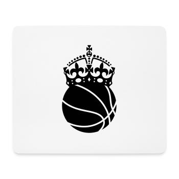 Basket King - Tapis de souris (format paysage) - blanc - Devant