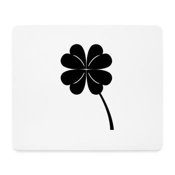fourleaf_clover - Mouse Pad (horizontal) - white - Front
