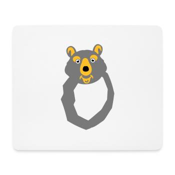 bear letter o drawing - Mouse Pad (horizontal) - white - Front