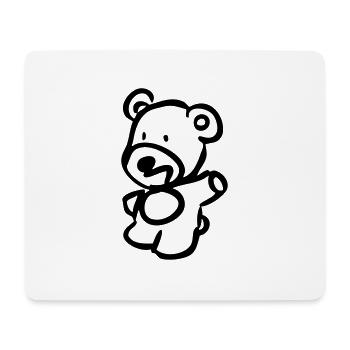 Teddy - Mousepad (Querformat) - Weiß - Vorne