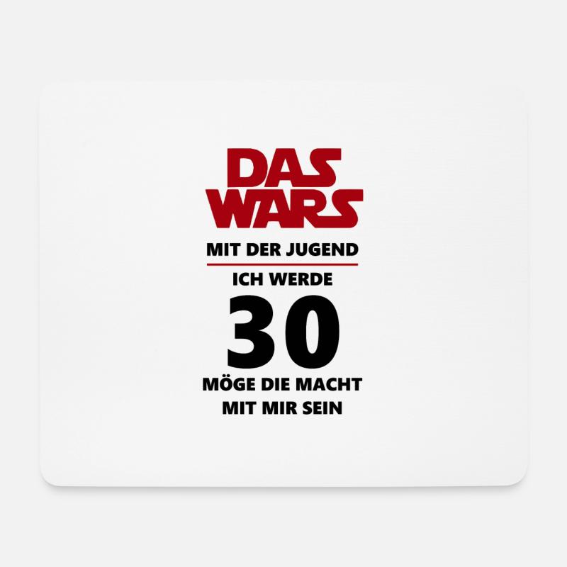30 Geburtstag - Mousepad (Querformat) - Weiß