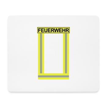 Feuerwehr-Neon - Mousepad (Querformat) - Weiß - Vorne