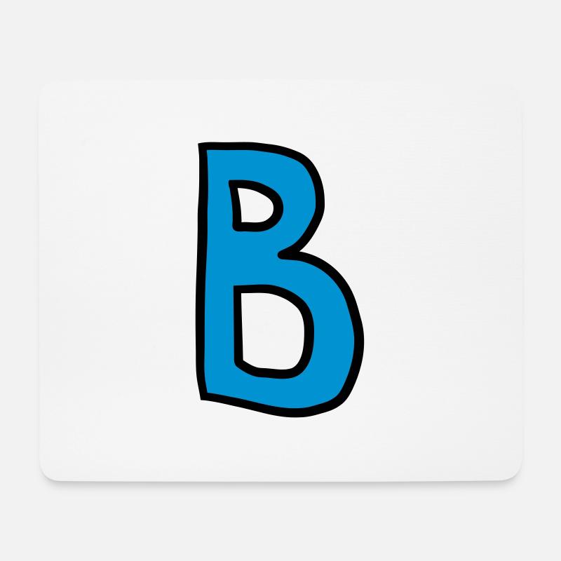 Buchstabe B Comic Cartoon - Mousepad (Querformat) - Weiß