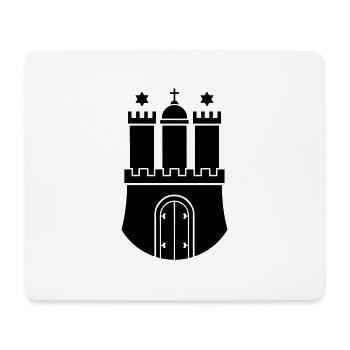 chateau d' hambourg symbole moyen Age - Tapis de souris (format paysage) - blanc - Devant