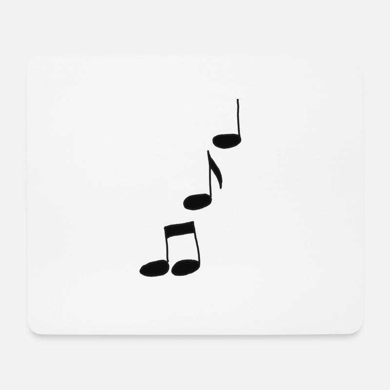 musik noten - Mousepad (Querformat) - Weiß