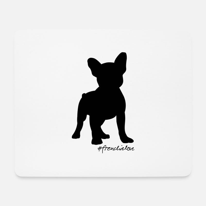 frenchielove - Mousepad (Querformat) - Weiß