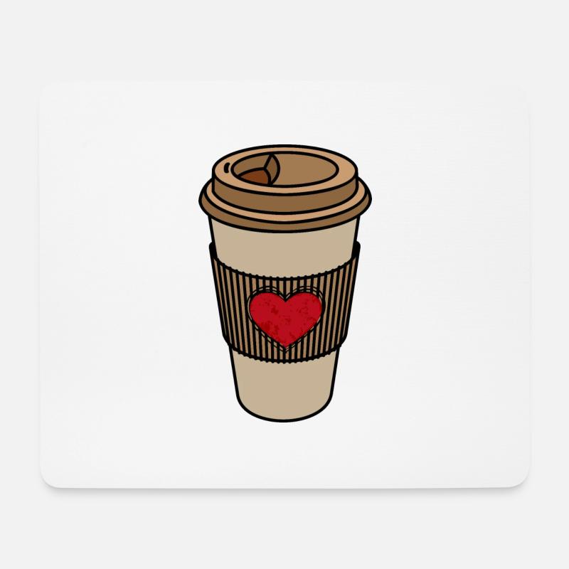Coffee to Go (DDP) - Mousepad (Querformat) - Weiß