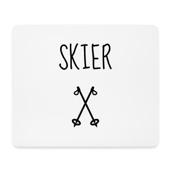 Skifahren Skifahrer Sport Ski Spieler - Mousepad (Querformat) - Weiß - Vorne