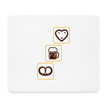 cool_design_drinking_team_brezeln_bier_k - Mousepad (Querformat) - Weiß - Vorne