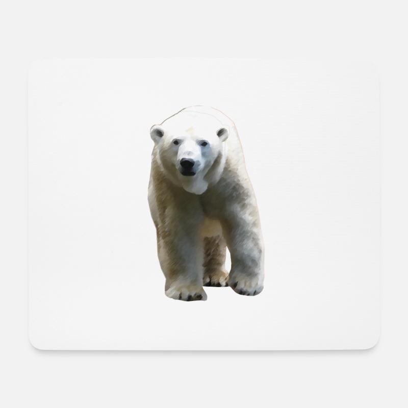 Polar Bear - Eisbär - Mousepad (Querformat) - Weiß