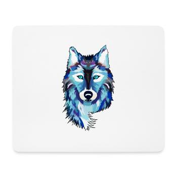 Wolf - Mousepad (Querformat) - Weiß - Vorne