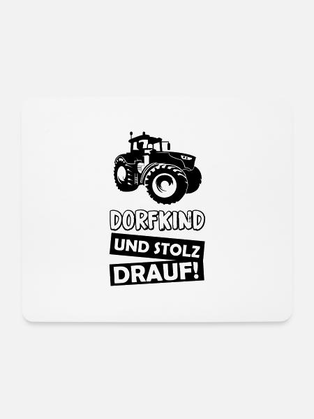 dorfkind_stolz_drauf_01 - Mousepad (Querformat) - Weiß