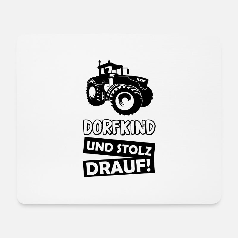 dorfkind_stolz_drauf_01 - Mousepad (Querformat) - Weiß