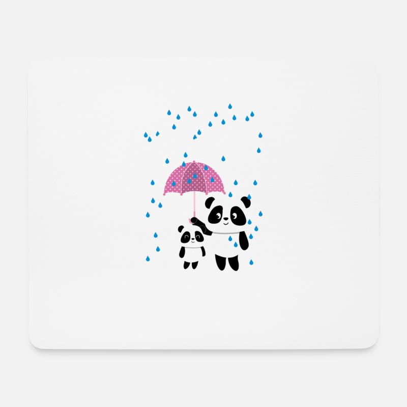Beste große Schwester Panda Geschwister Mädchen - Mousepad (Querformat) - Weiß