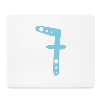 Nummer 7 - Mousepad (Querformat) - Weiß - Vorne