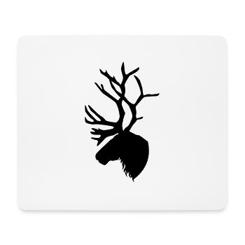 Renne - Tapis de souris (format paysage) - blanc - Devant