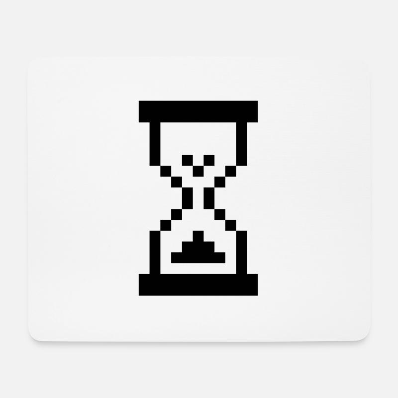 Computer Sanduhr - Konzept Warten - Mousepad (Querformat) - Weiß