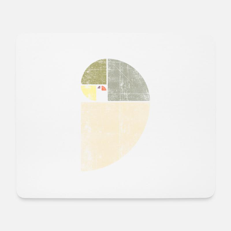 Distressed Fibonacci Spiral - Mouse Pad (horizontal) - white