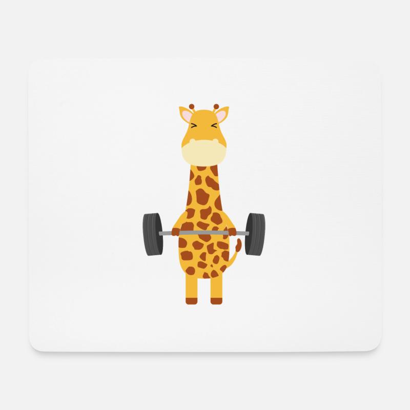 Giraffe - Mousepad (Querformat) - Weiß