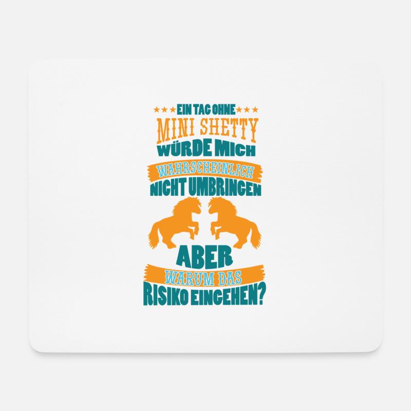 Mein Pferd, mein shetty im Stall - Mousepad (Querformat) - Weiß